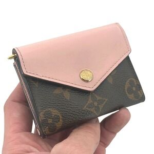 Louis Vuitton Zoe Wallet Pink Ballerine Monogram Canvas Leather Compact Trifold
